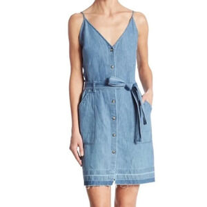 J Brand Button Front Chambray Jean Dress Size Medium
